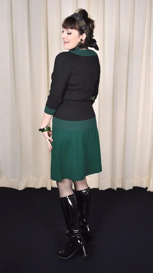1960s Hunter Green A-Line Skirt