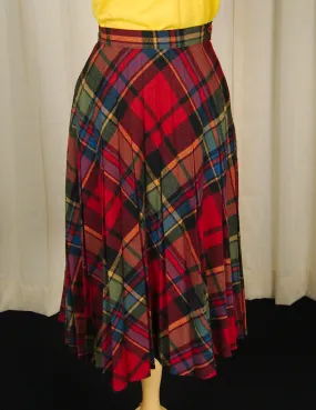 1960s Rainbow Plaid Skirt