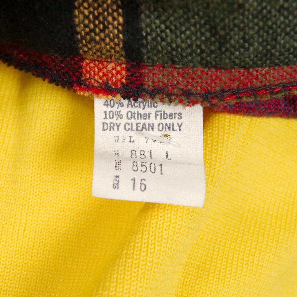 1960s Rainbow Plaid Skirt