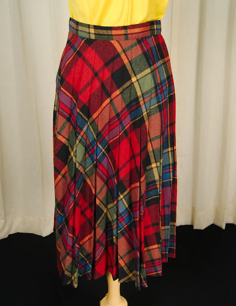 1960s Rainbow Plaid Skirt