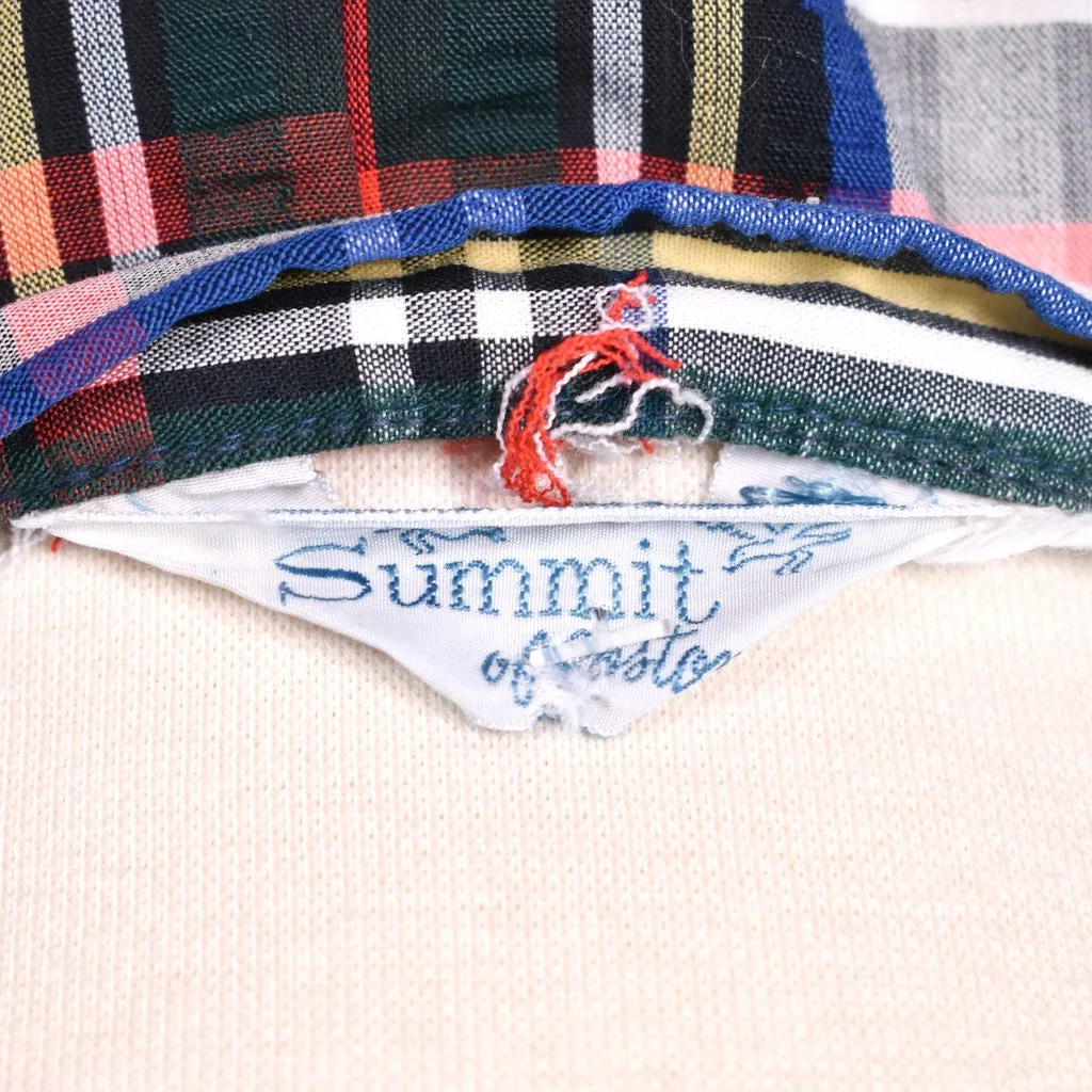 1960s Vintage Seersucker Button Skirt by Summit of Boston