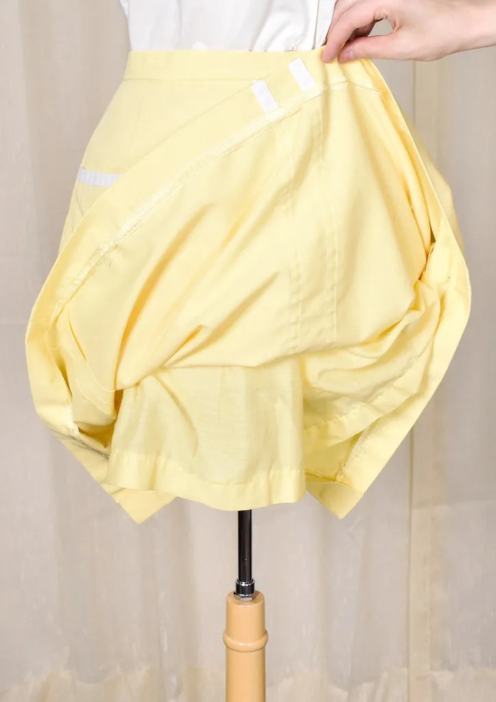 1960s Vintage Yellow Striped Skort