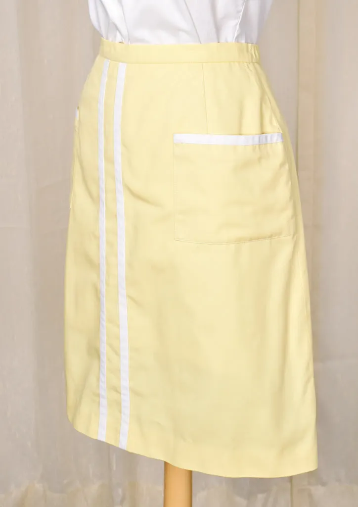 1960s Vintage Yellow Striped Skort