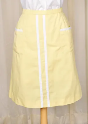 1960s Vintage Yellow Striped Skort