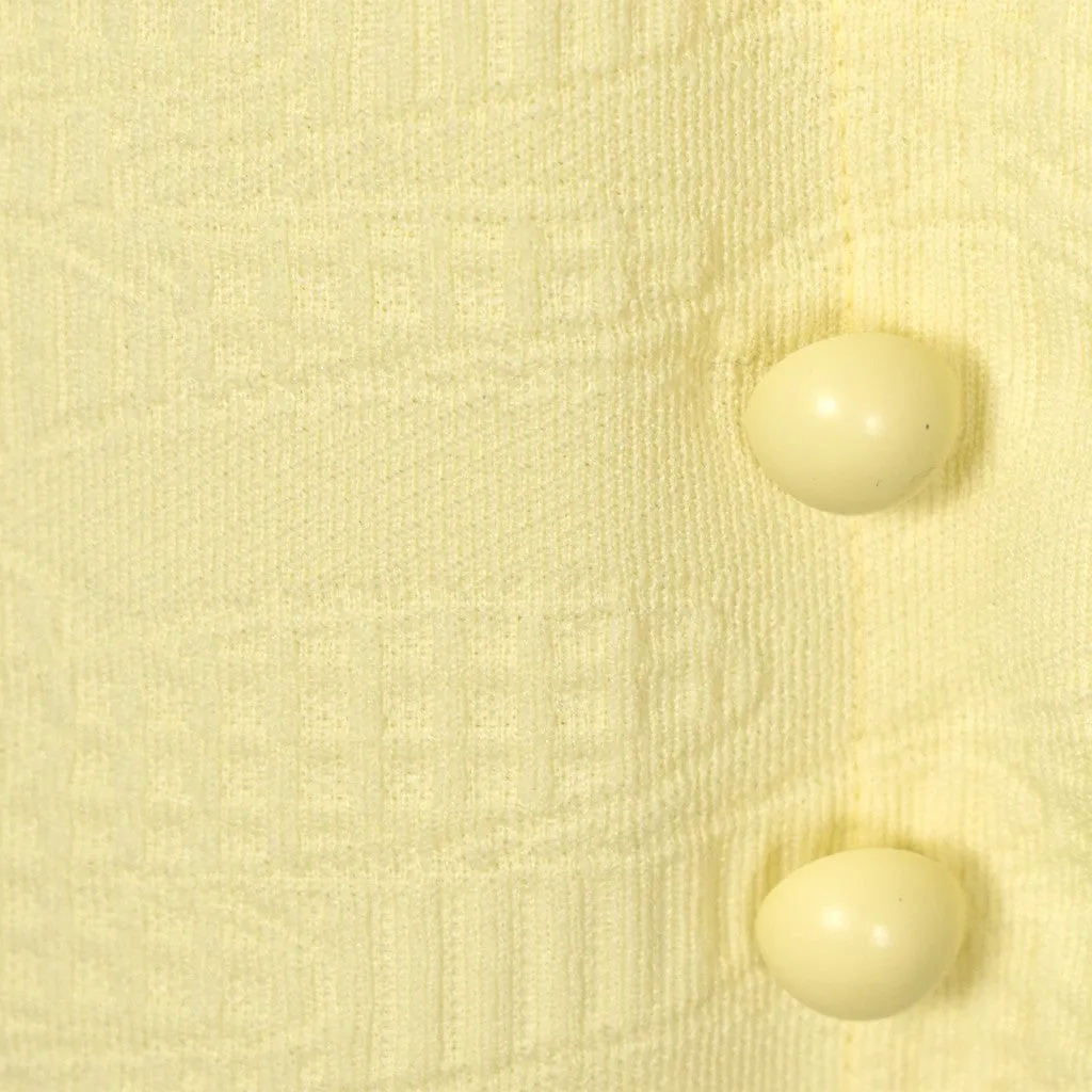 1960s Vintage Yellow Textured Skirt