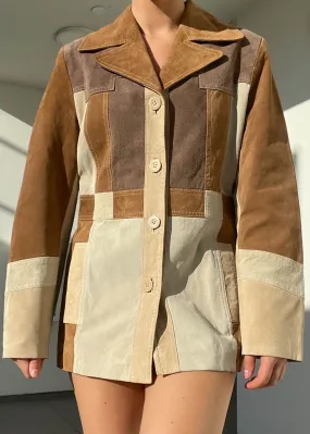 90's Patchwork Suede Jacket (M-L)