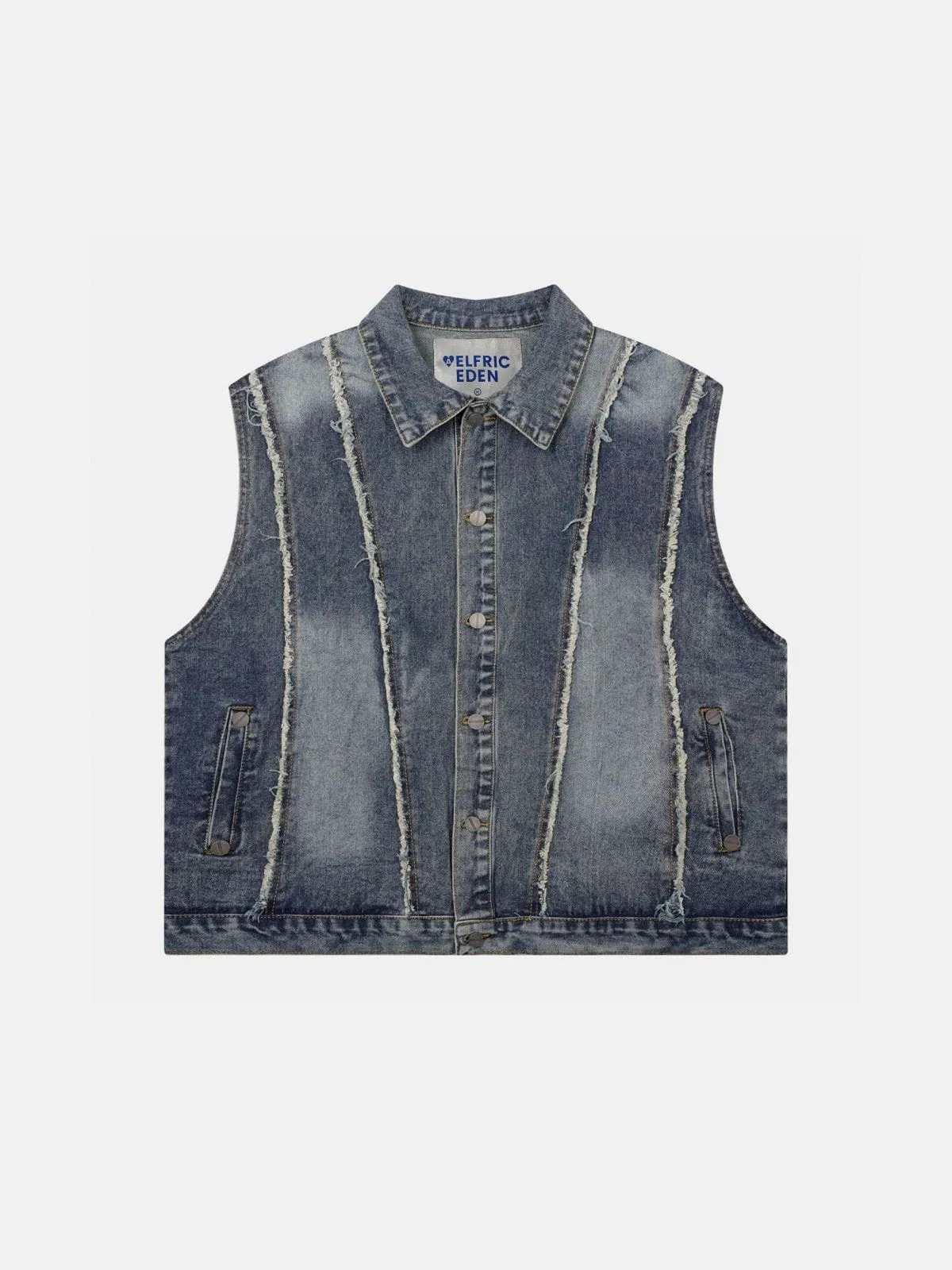 Aelfric Eden Fringe Washed Denim Vest