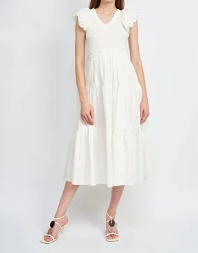 ALANA SMOCKED MIDI DRESS