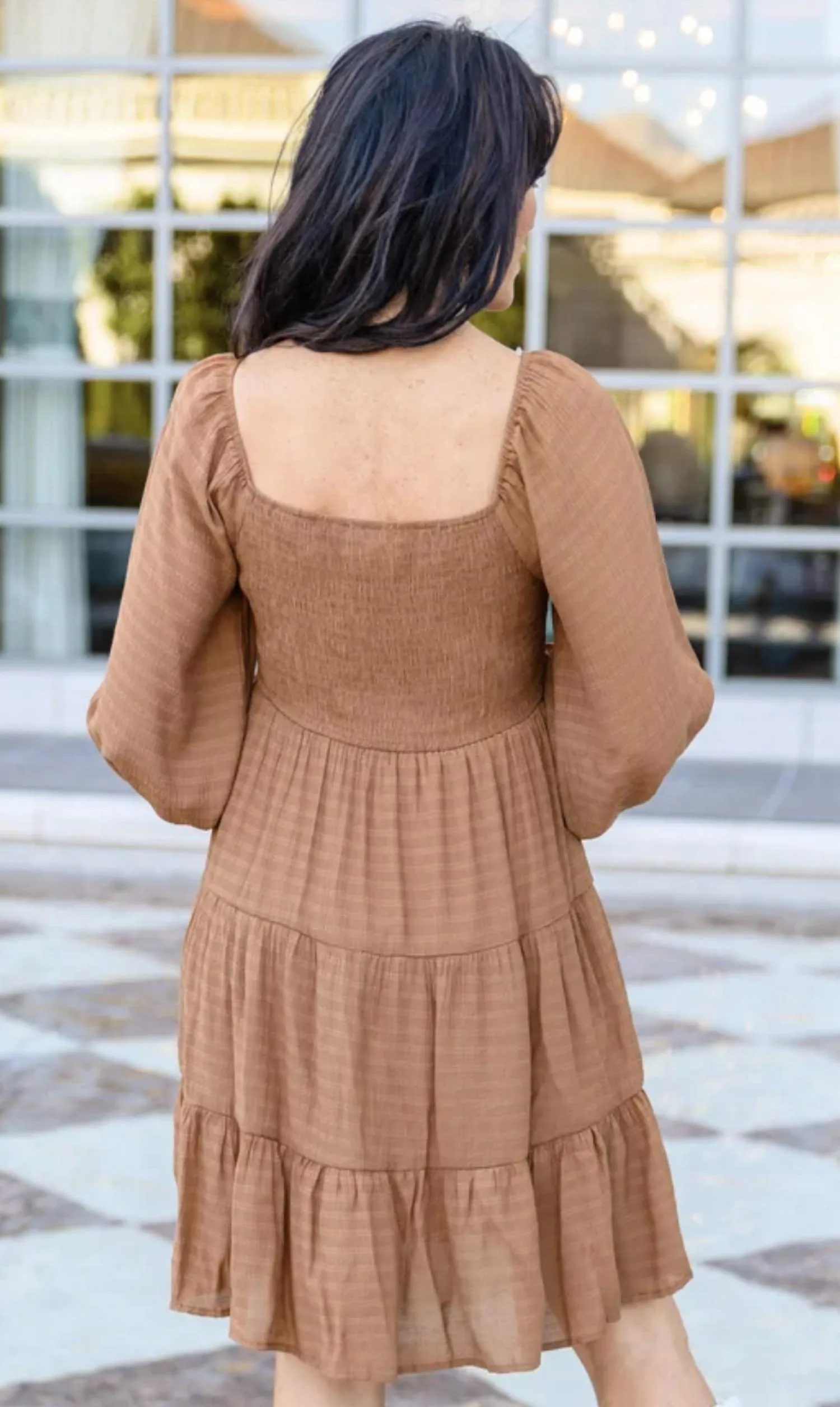 Andree By Unit - Sweetest Soul Tiered Dress in Brown