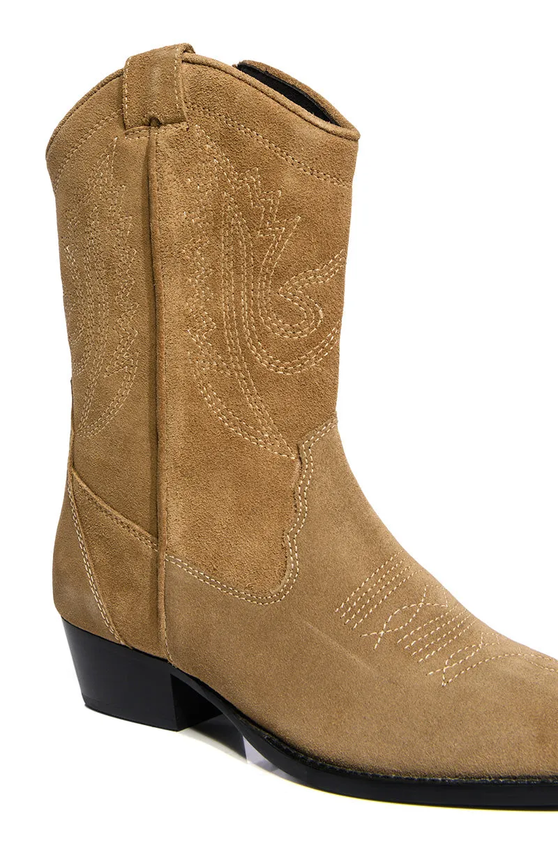 AZALEA WANG MOCO TAN WESTERN BOOT