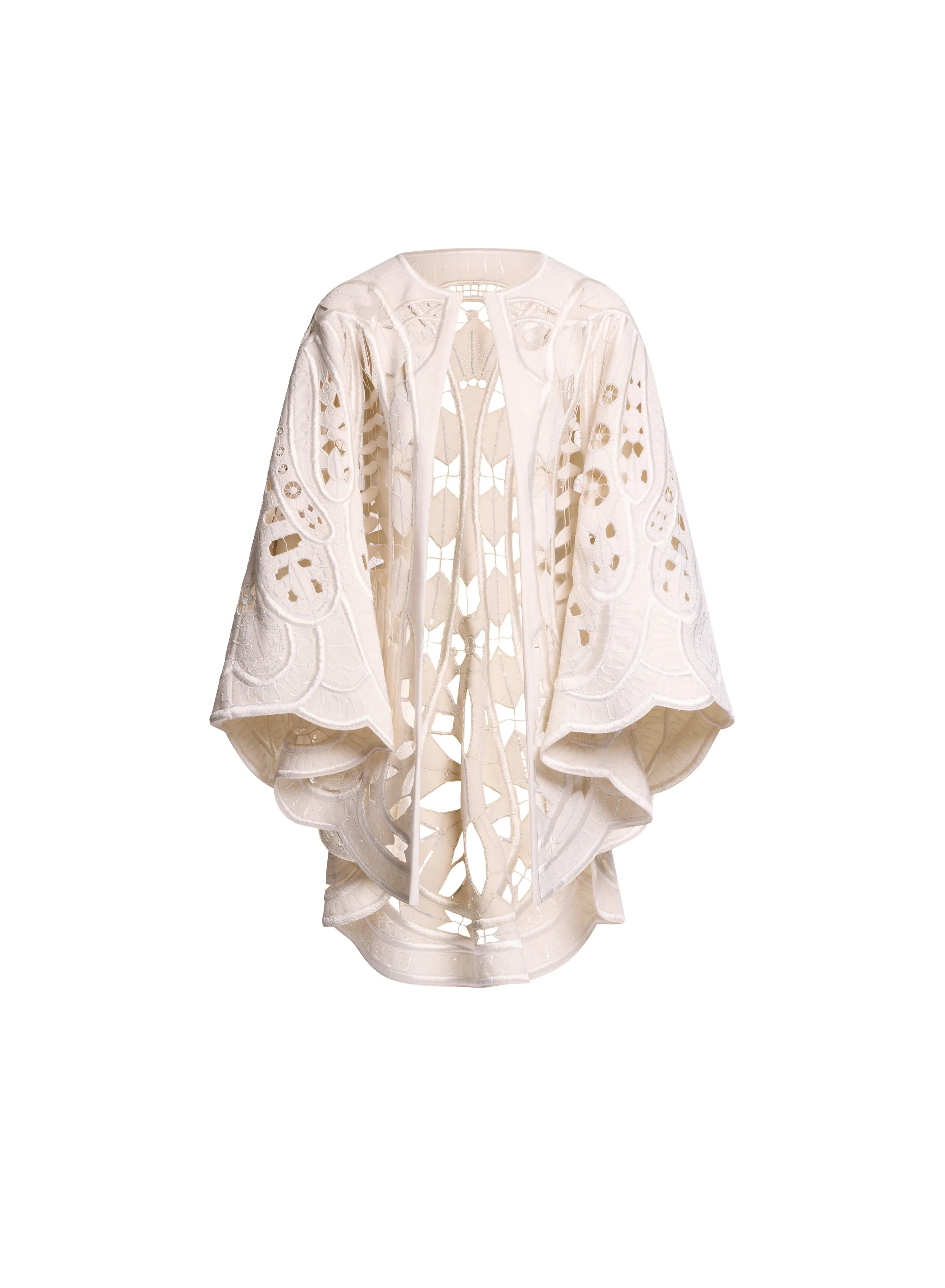 Bead Embroidered Wool Cape