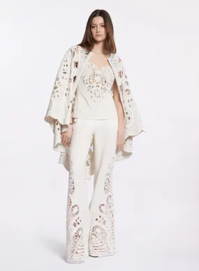 Bead Embroidered Wool Cape