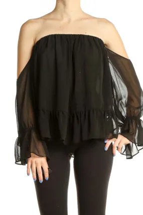 Black Off The Shoulder All Day Wear Top