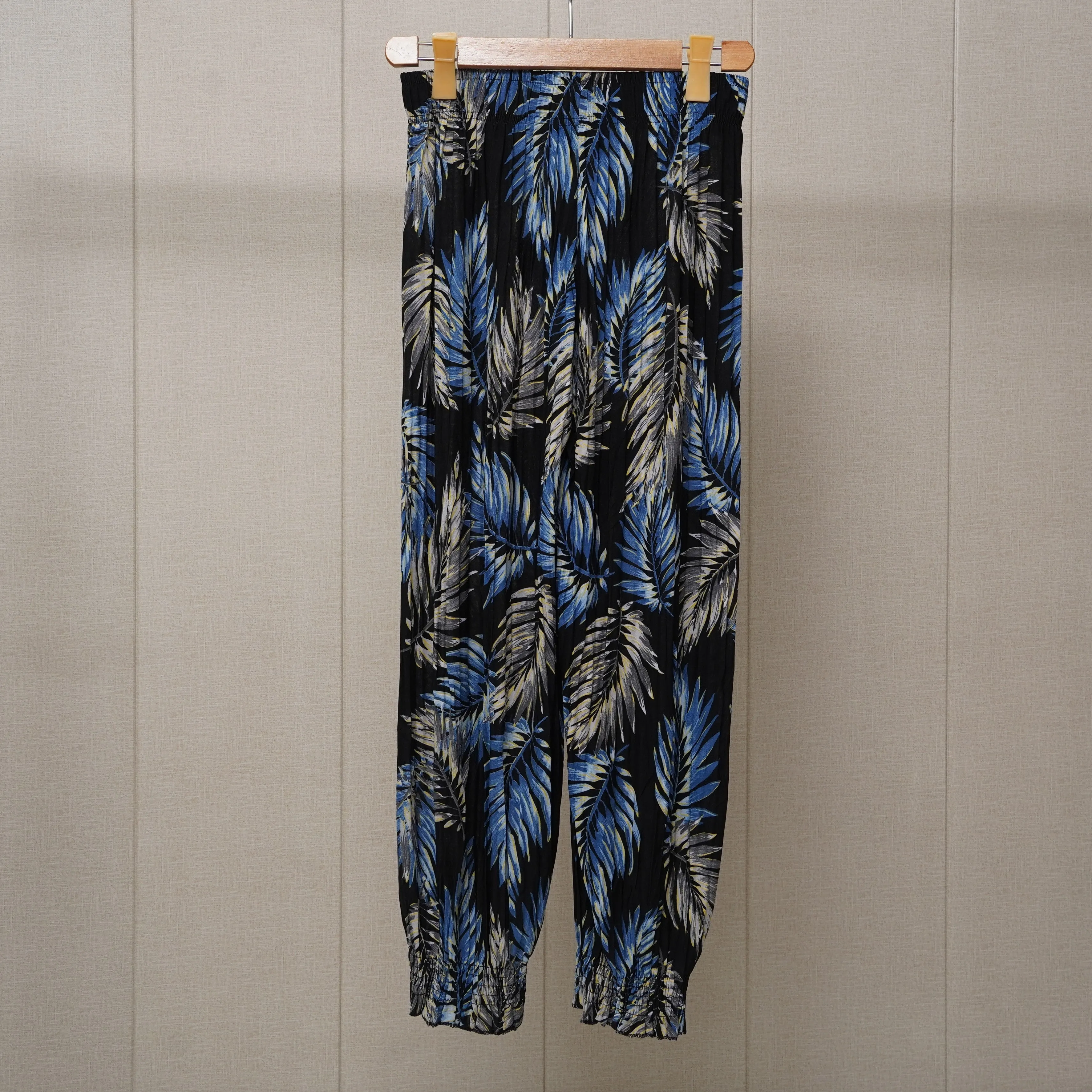 Black Printed Linen Palazzo (PL002)
