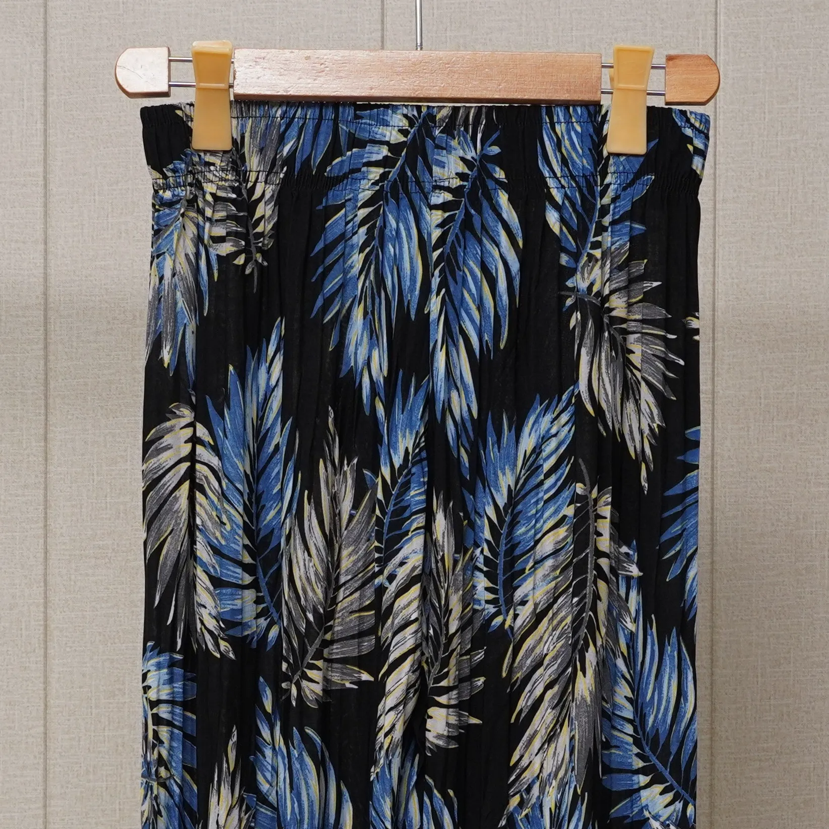 Black Printed Linen Palazzo (PL002)