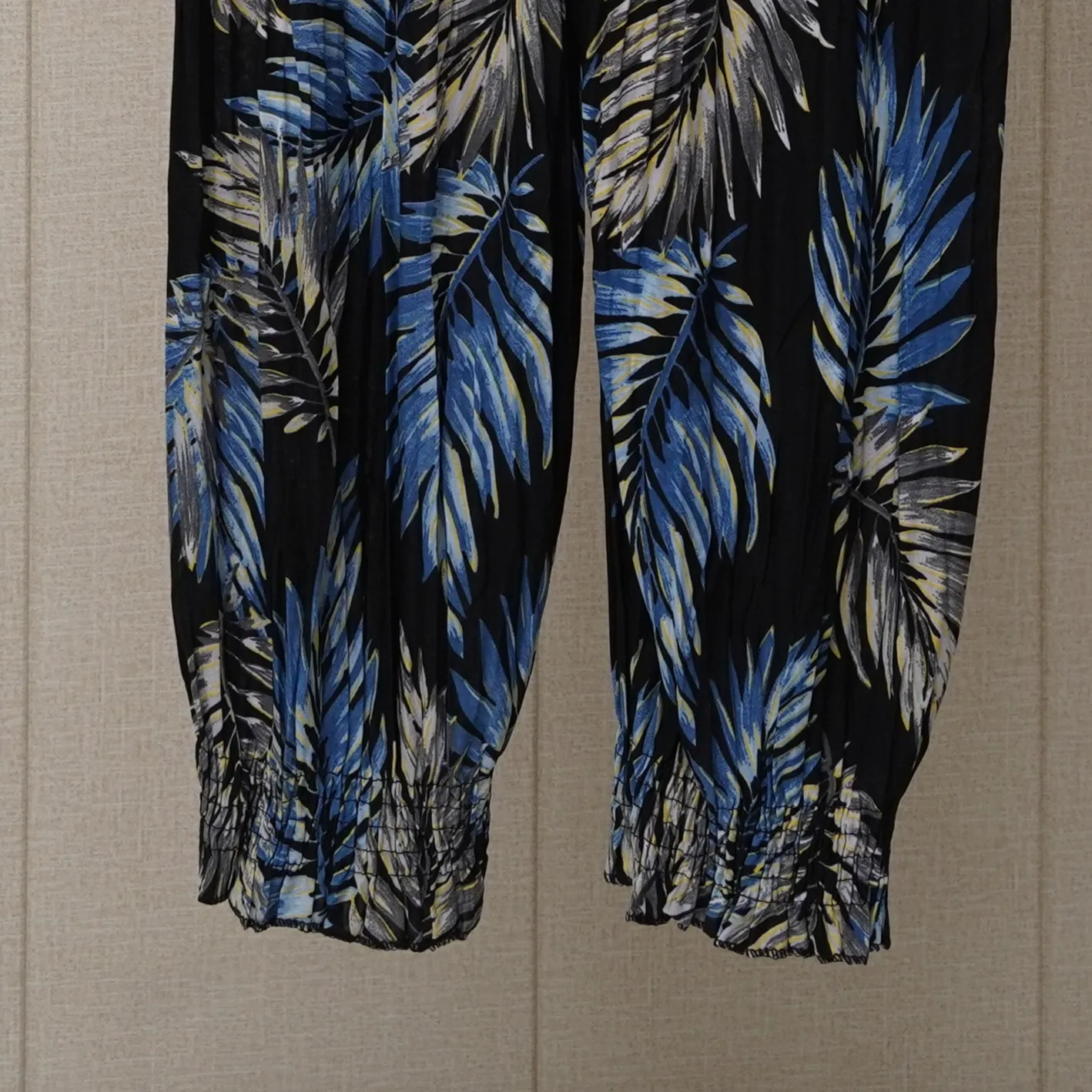 Black Printed Linen Palazzo (PL002)