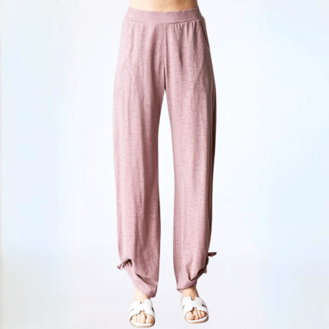 Boho Vibes Tie Hem Pants Made in USA
