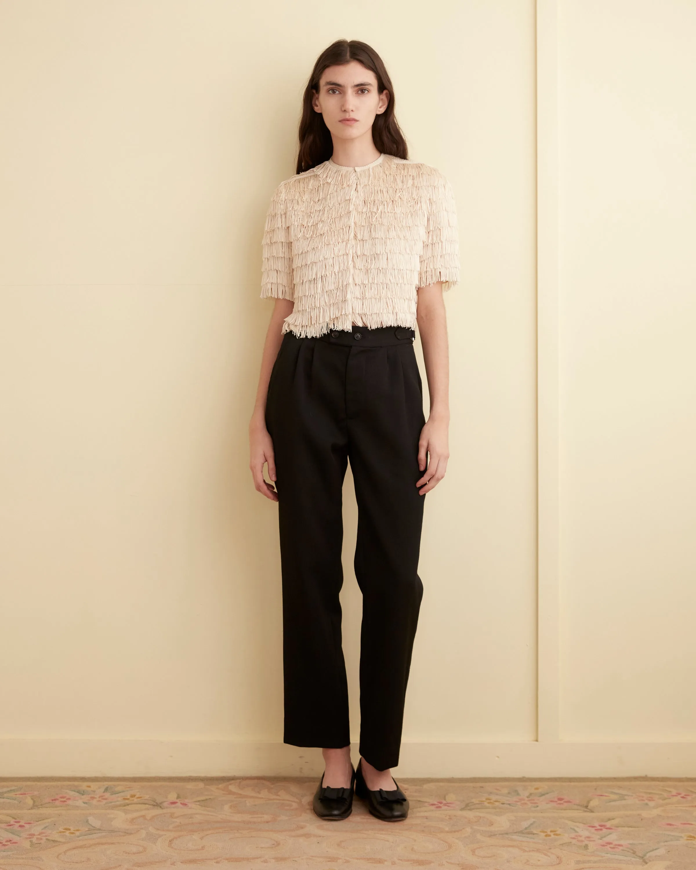 Bombard Fringe Top - Cream