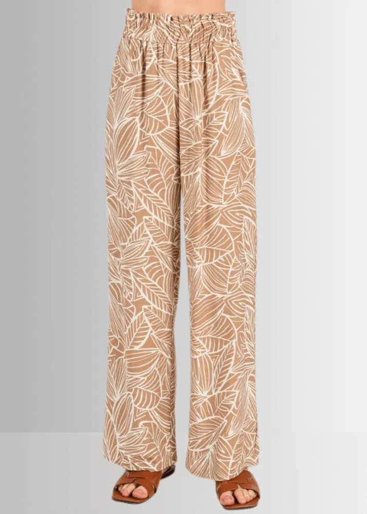 Breezy Tropical Print Pants