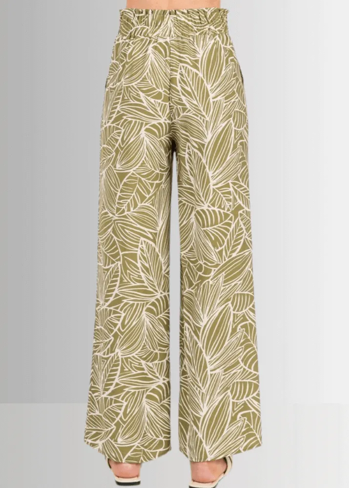 Breezy Tropical Print Pants