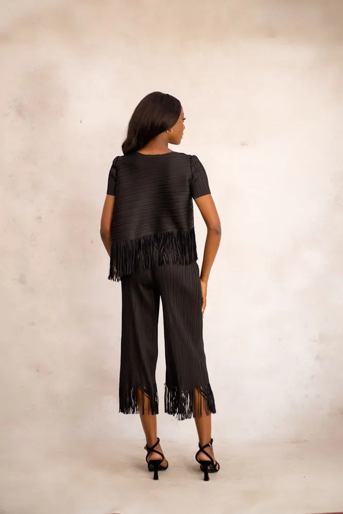 CALLIE ZUKI PANT SET - BLACK