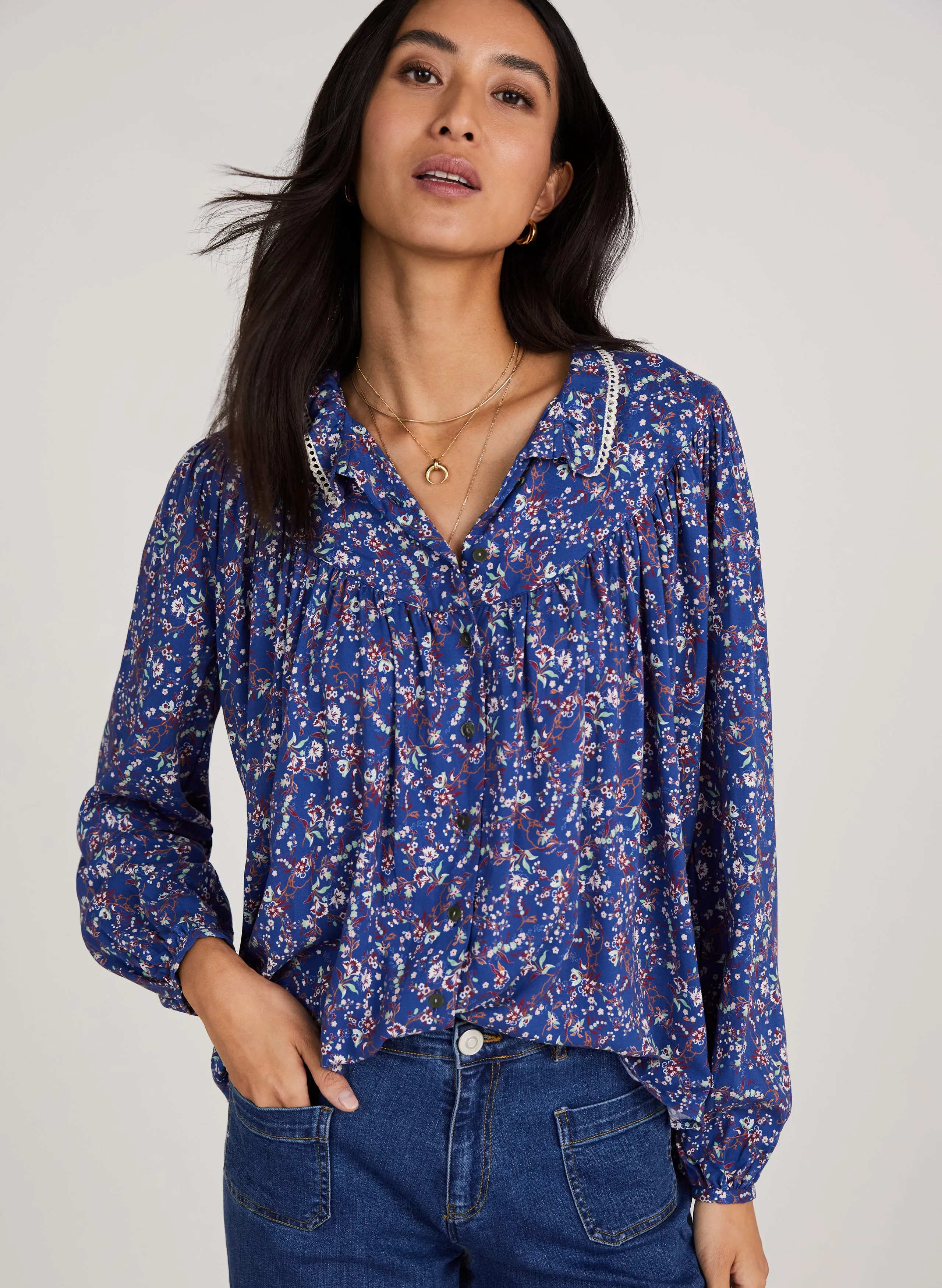 Cece Smock Blouse with Lenzing Ecovero