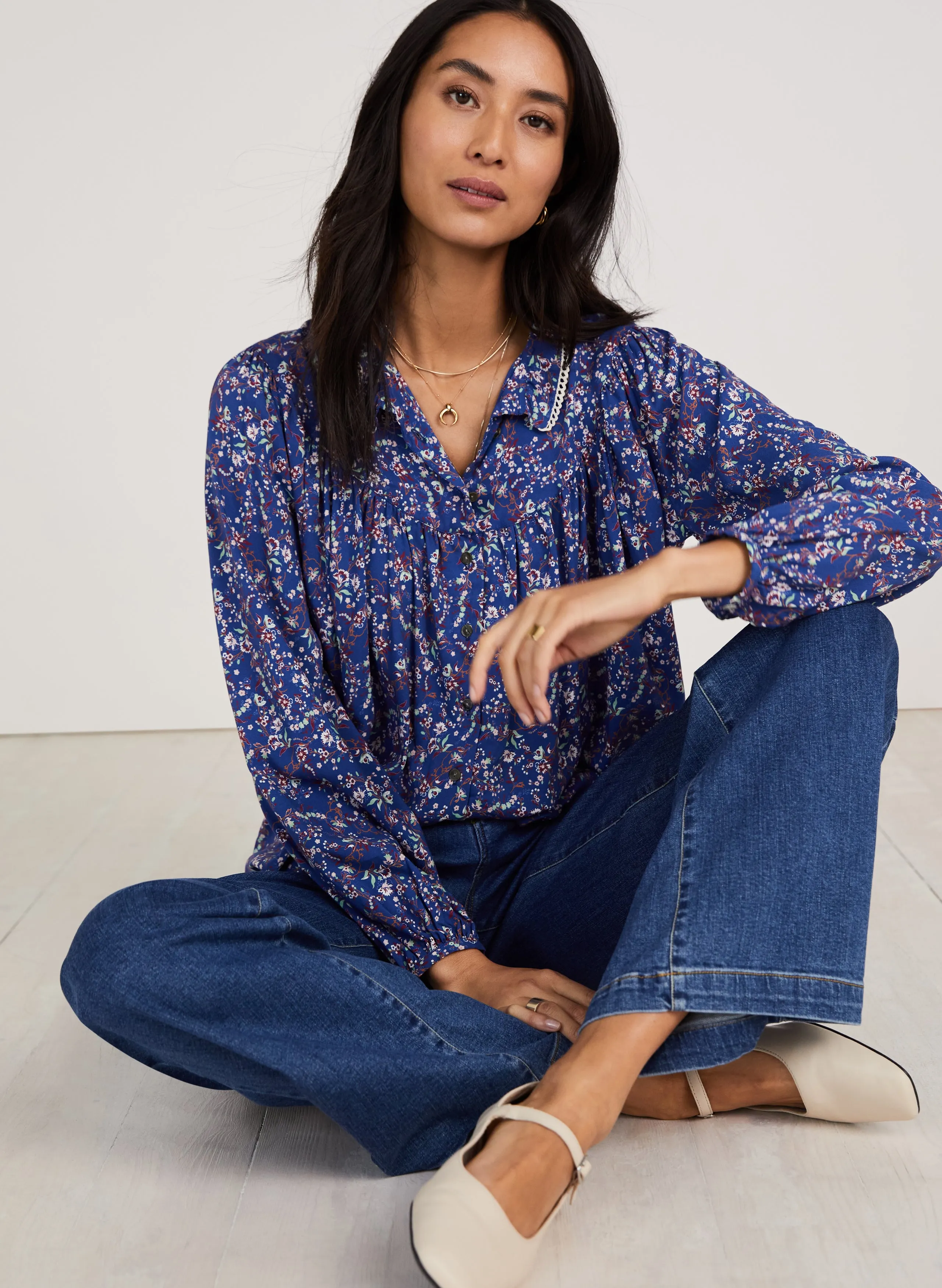 Cece Smock Blouse with Lenzing Ecovero