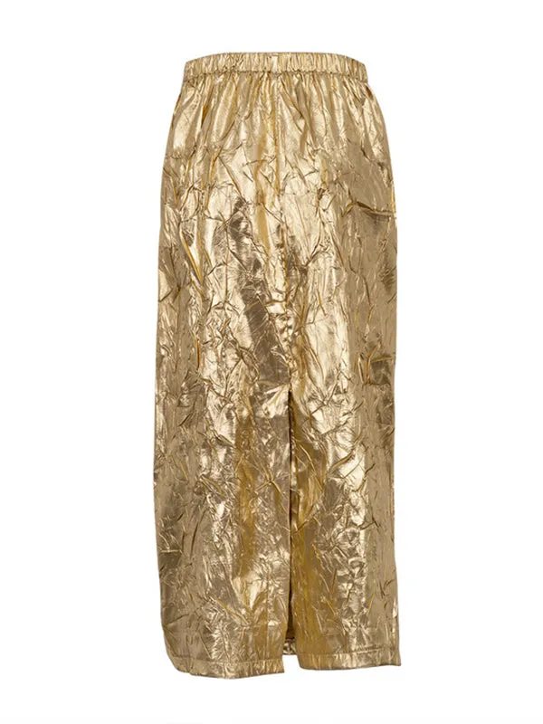 Chicmy-Solid Color A-line Skirts Bottoms