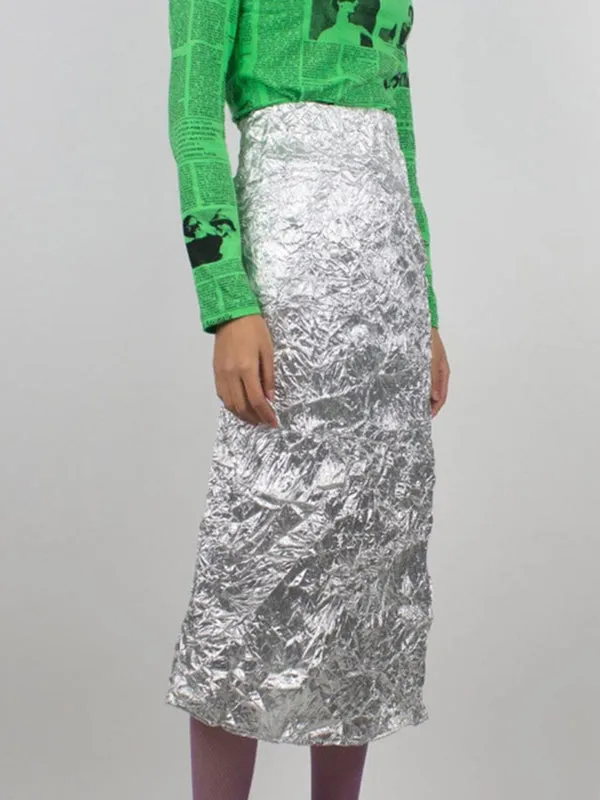 Chicmy-Solid Color A-line Skirts Bottoms