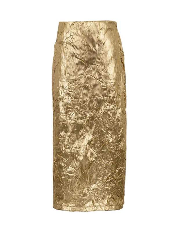 Chicmy-Solid Color A-line Skirts Bottoms