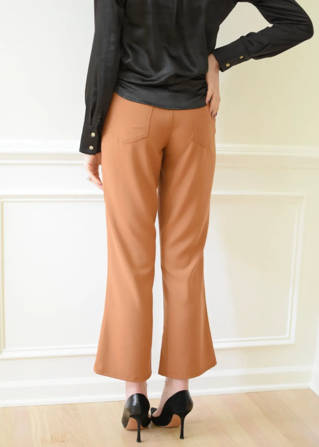 Copper Wide Leg Crop Pants