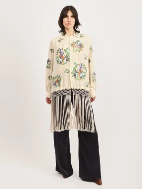 Cream/Multi Flower Language Shirt