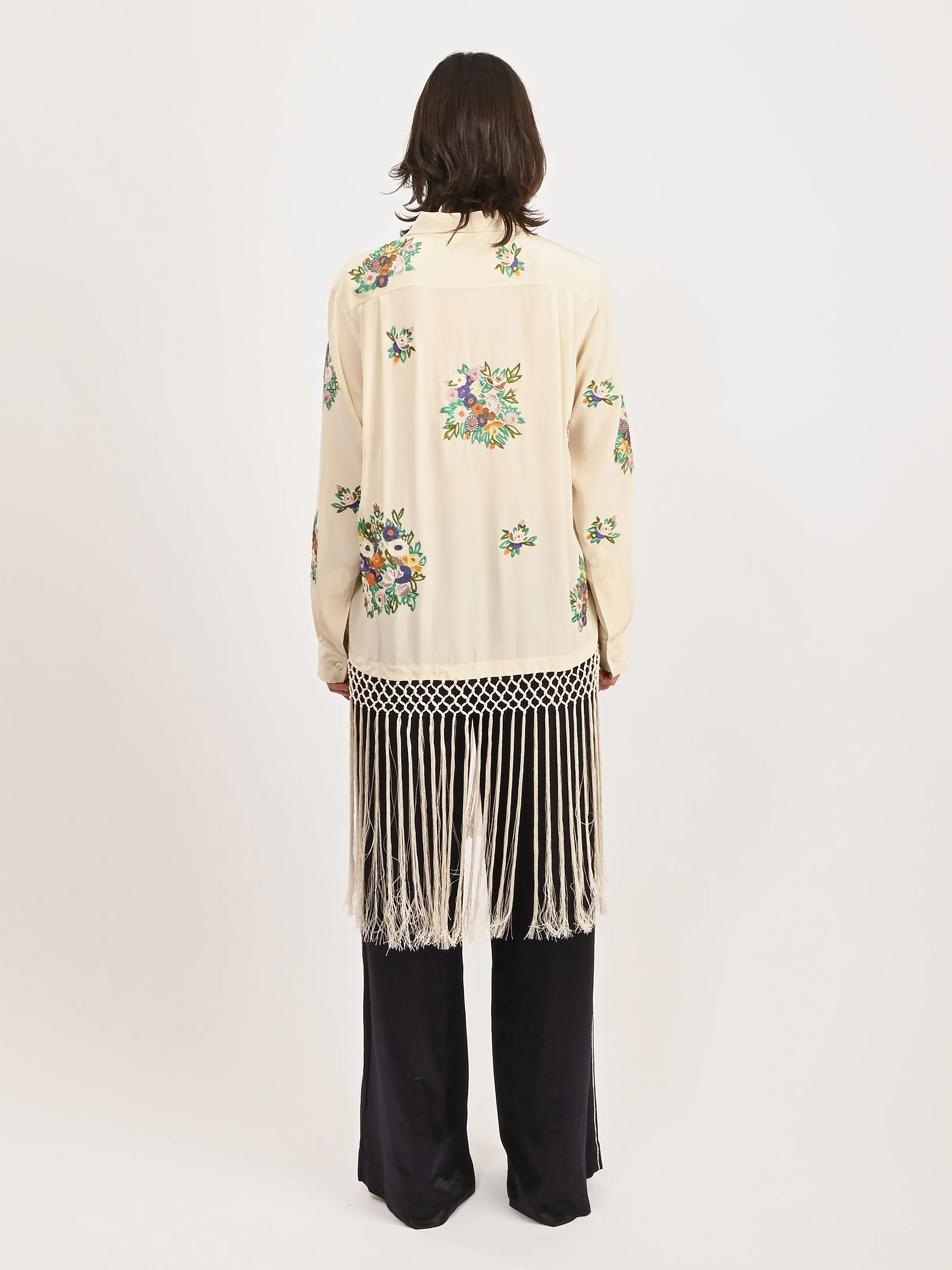 Cream/Multi Flower Language Shirt