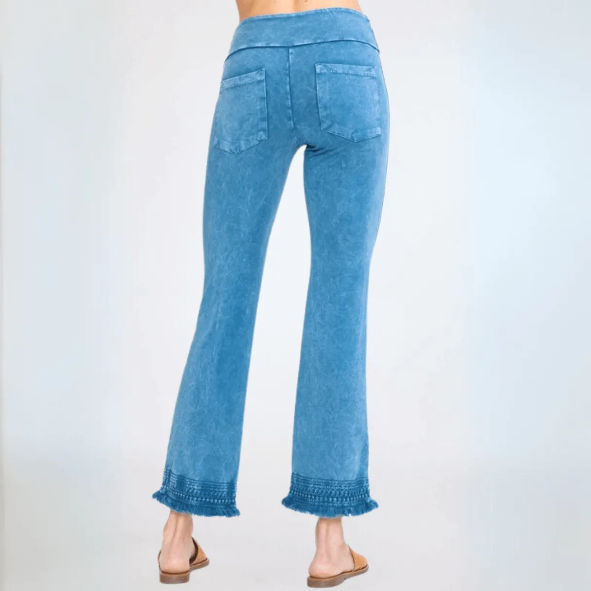 Crochet & Cropped Cotton Jeggings Made in USA