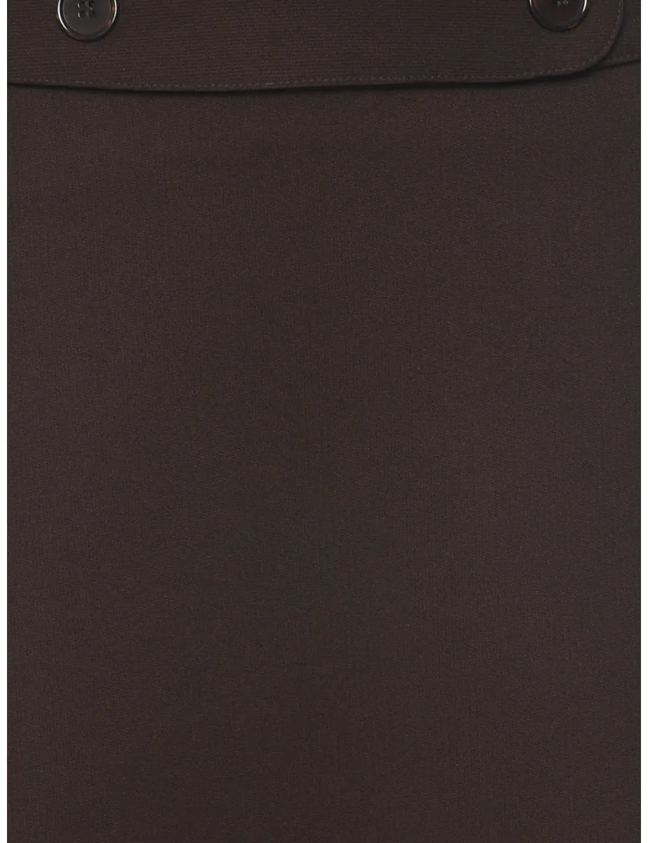 Dark Brown A-line Skirt - S