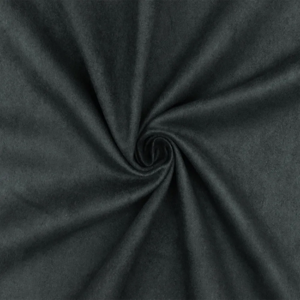 Dark Gray Solid Faux Suede Polyester Brushed Woven Fabric