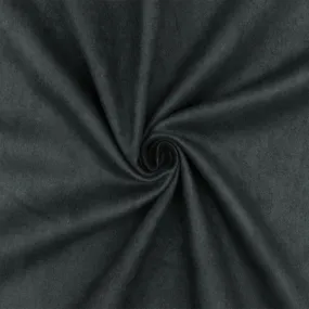 Dark Gray Solid Faux Suede Polyester Brushed Woven Fabric
