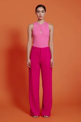 Diana Wide Leg Pant - Fuchsia