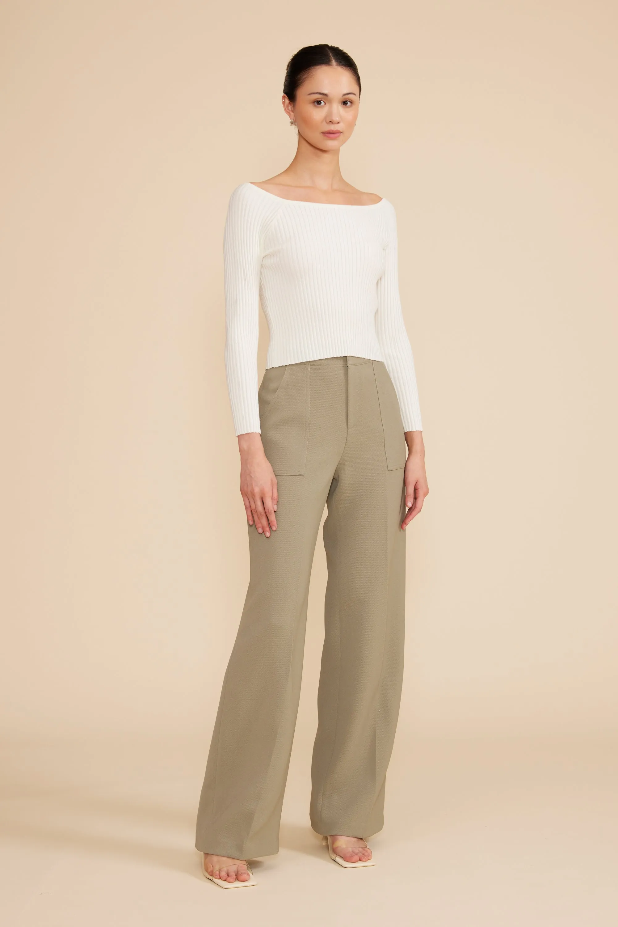 Diana Wide Leg Pant - Sage