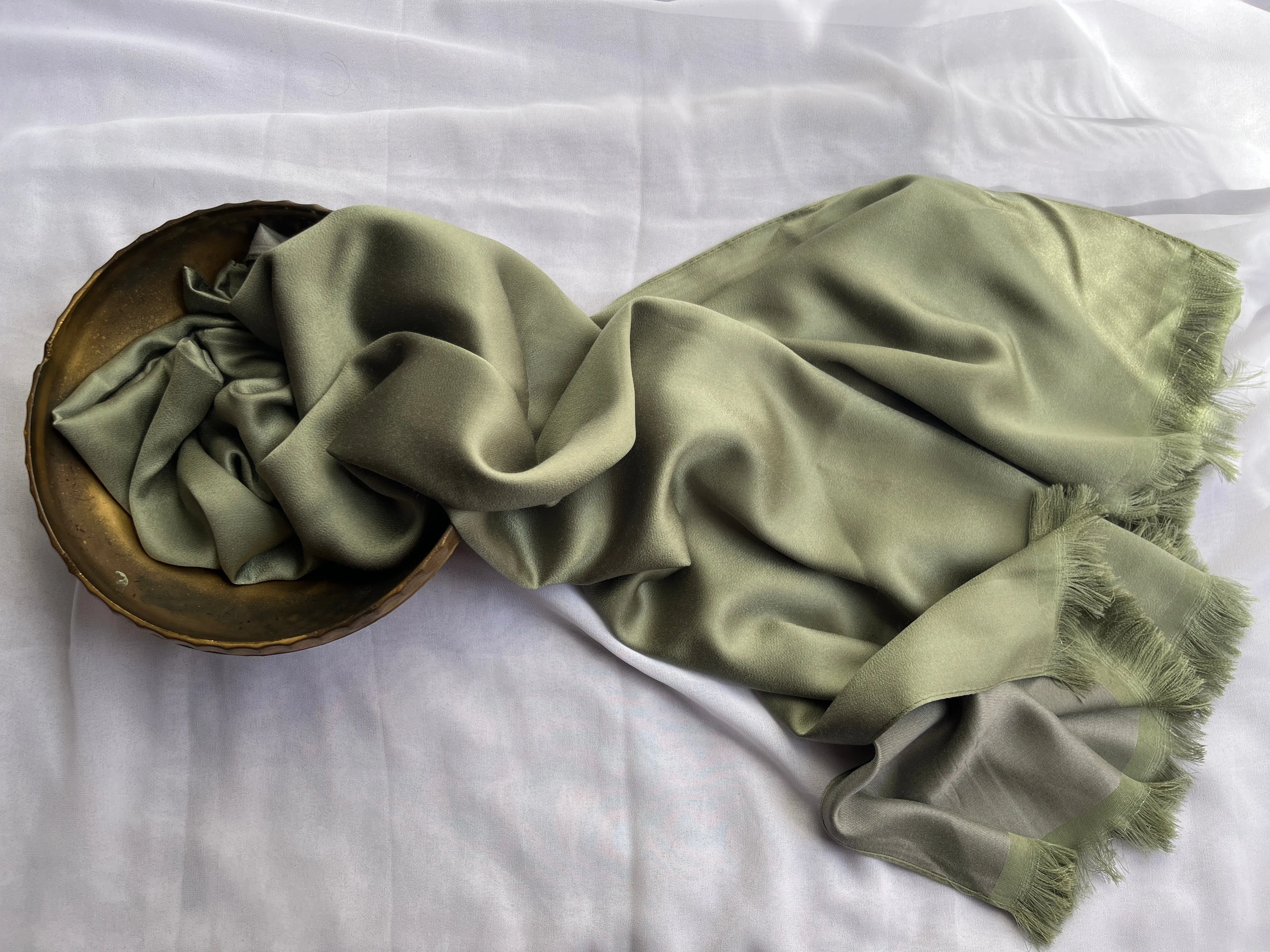 Double-Shaded Satan Silk Hijabs