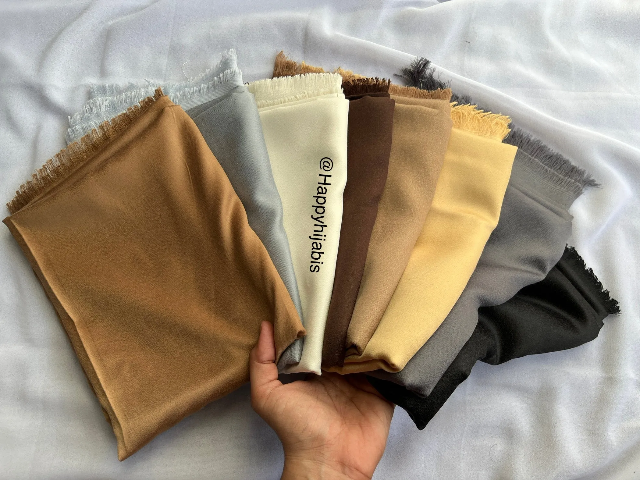 Double-Shaded Satan Silk Hijabs