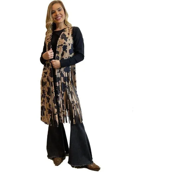 Fashion Express Women's Cow Print Vest