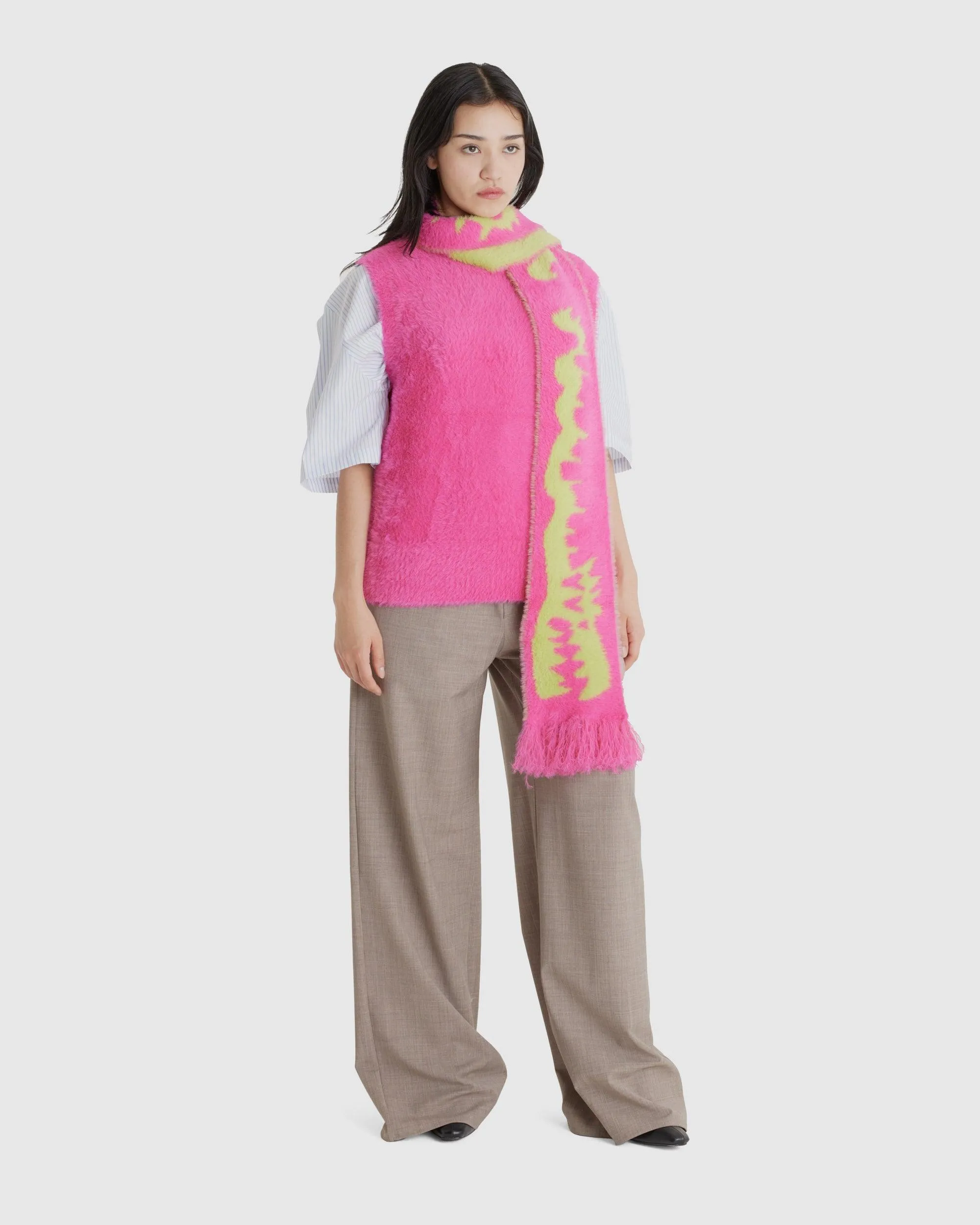 Fluffy Scarf Vest (W)