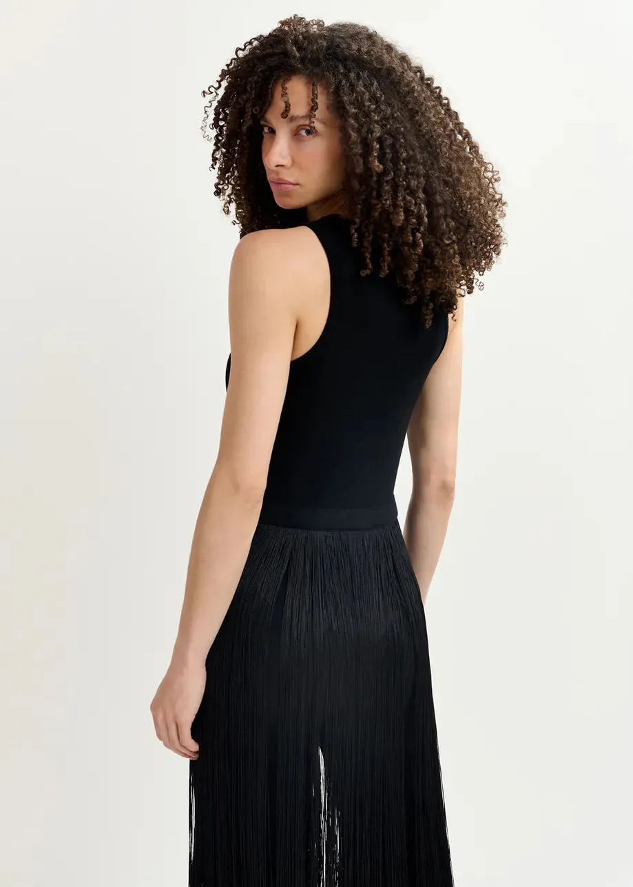 Gabbers Fringed Top - Black
