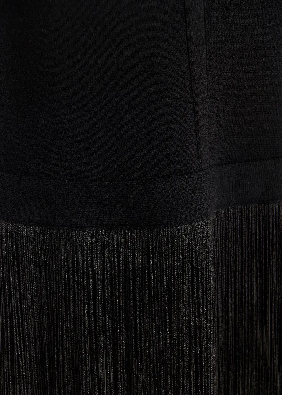 Gabbers Fringed Top - Black
