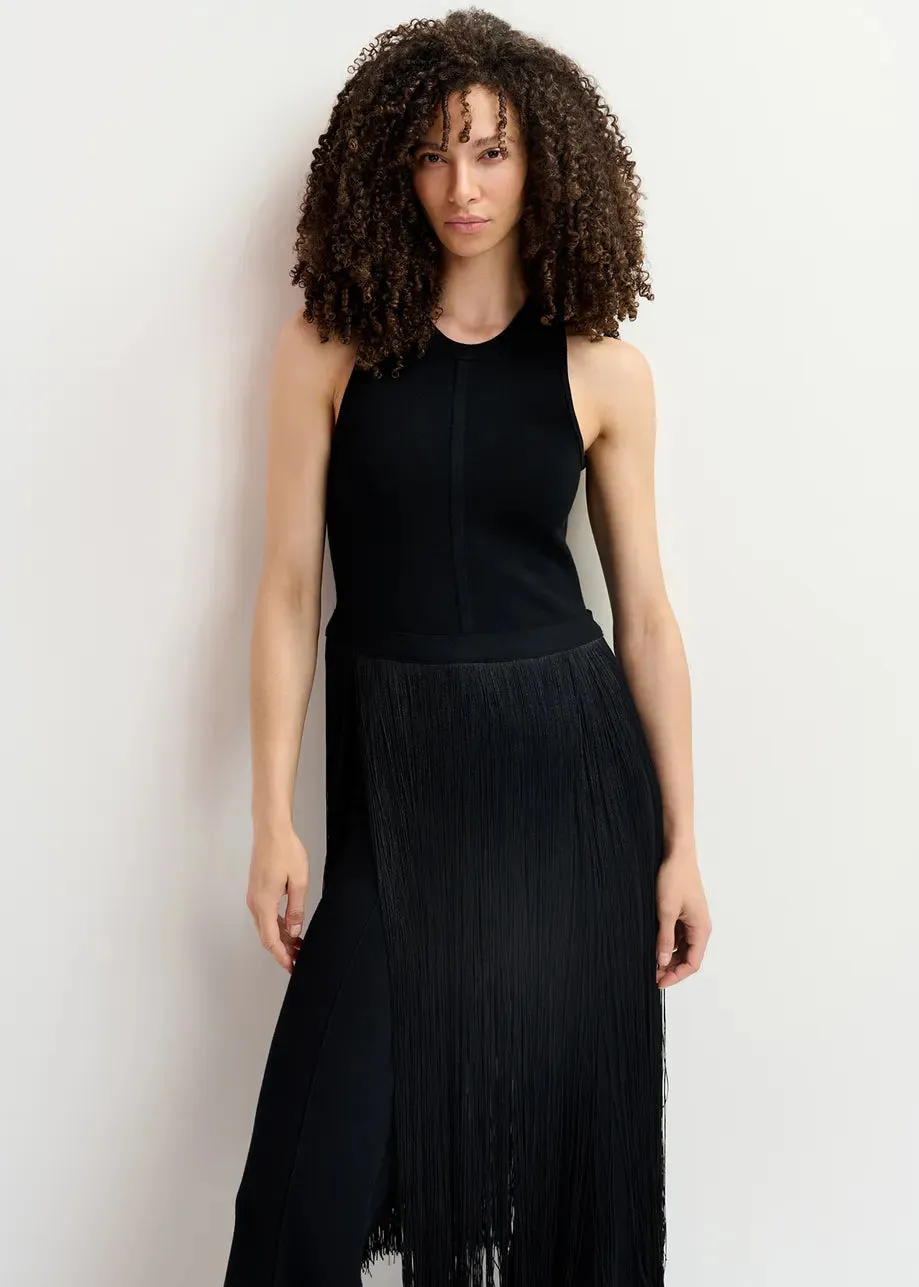 Gabbers Fringed Top - Black