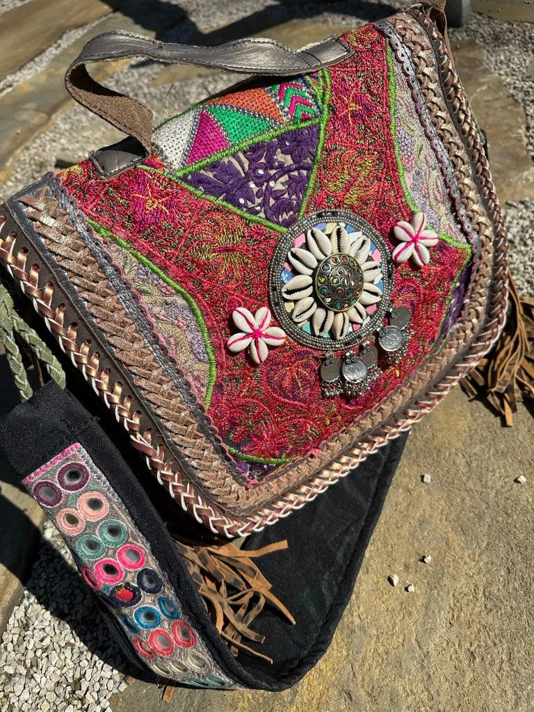 Gypsy Cheetah Fringed Bag