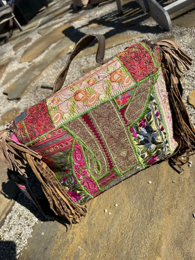 Gypsy Cheetah Fringed Bag