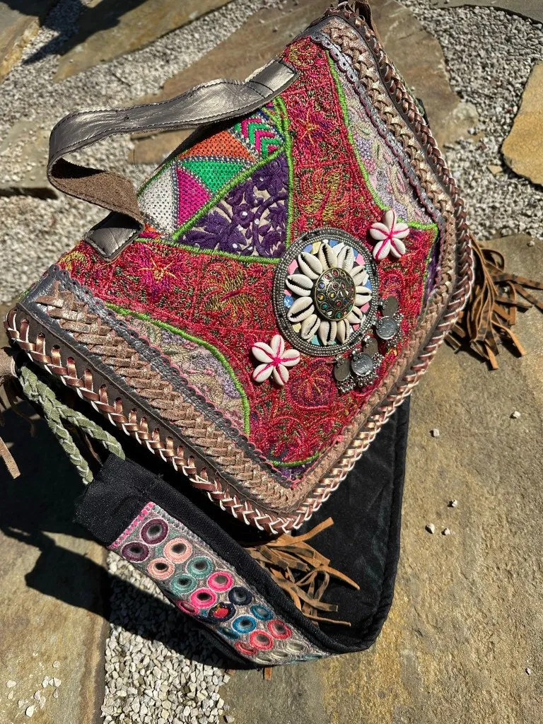 Gypsy Cheetah Fringed Bag
