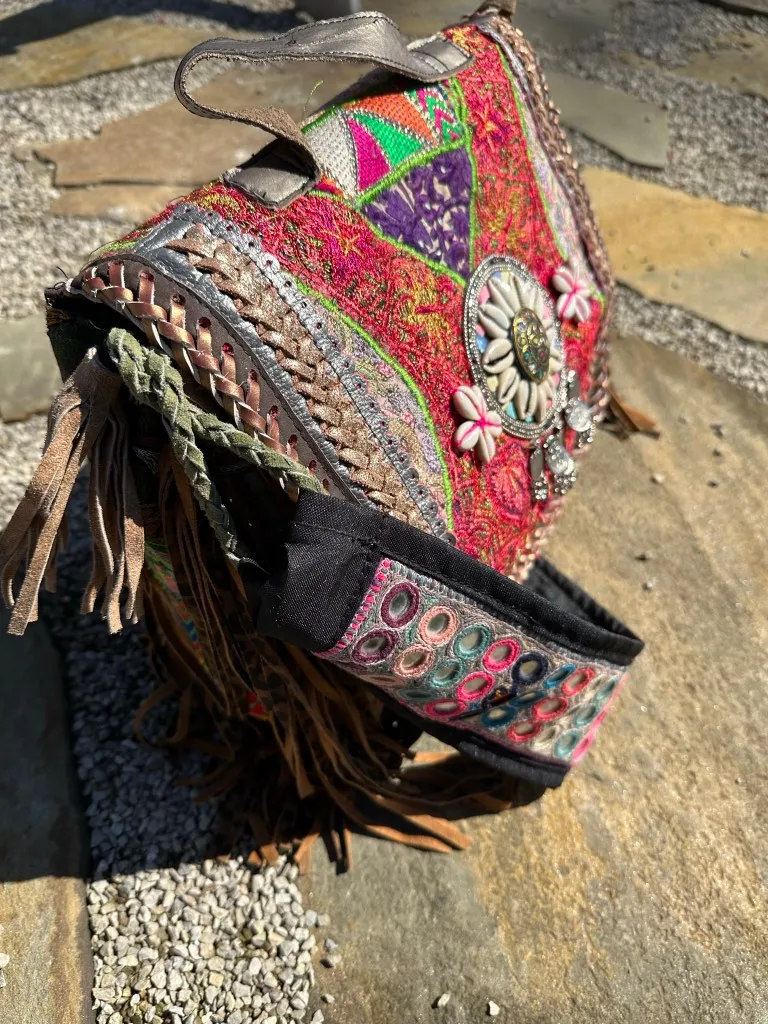 Gypsy Cheetah Fringed Bag